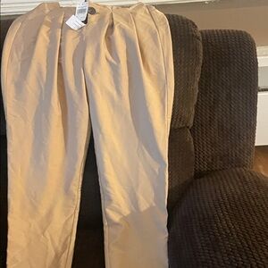 Women tan pants
